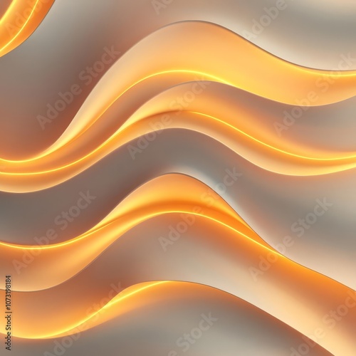 Abstract wave pattern illuminated by artificial white light, high contrast, fluid motion, modern digital art style