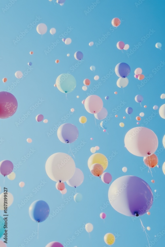 Bunch of balloons floating Bunch of balloons floating