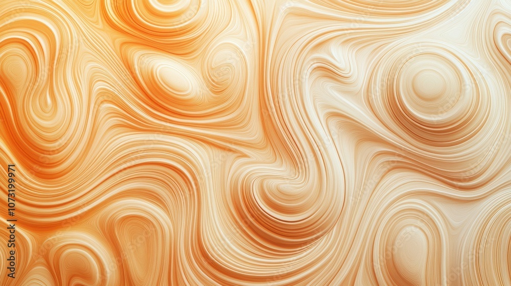 Abstract orange and cream swirled patterns create a smooth, flowing texture that evokes warmth and sophistication. Abstract orange and cream swirled patterns create a smooth, flowing texture that evokes warmth and sophistication.