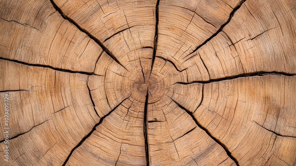 Fototapeta premium Weathered Wood Texture in Nature Macro Shot Closeup of aged wood, showing natural cracks and grain patterns outdoors, 3D illustration
