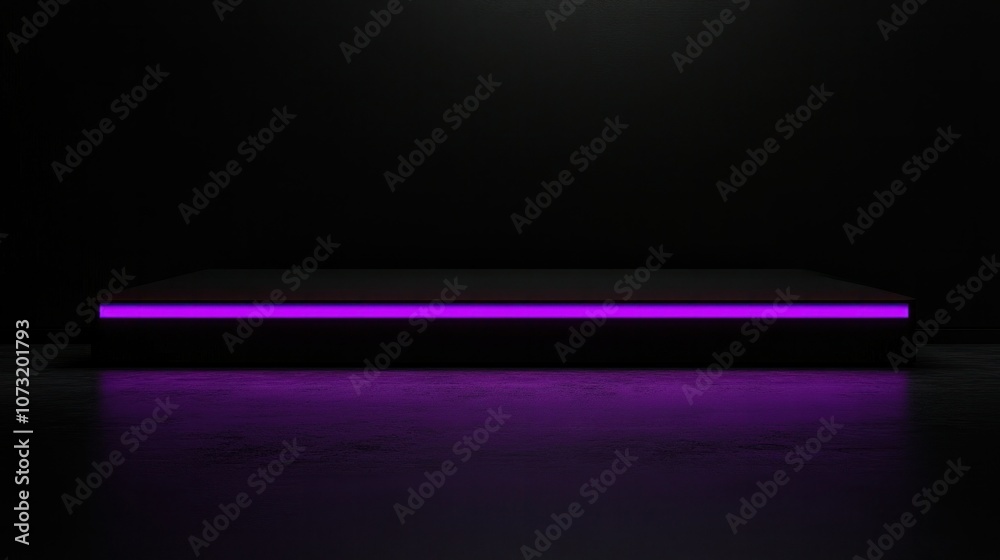 Sleek black backdrop with a luminous purple horizontal flare, offering a striking, minimalist design with an elegant glow Sleek black backdrop with a luminous purple horizontal flare, offering a striking, minimalist design with an elegant glow