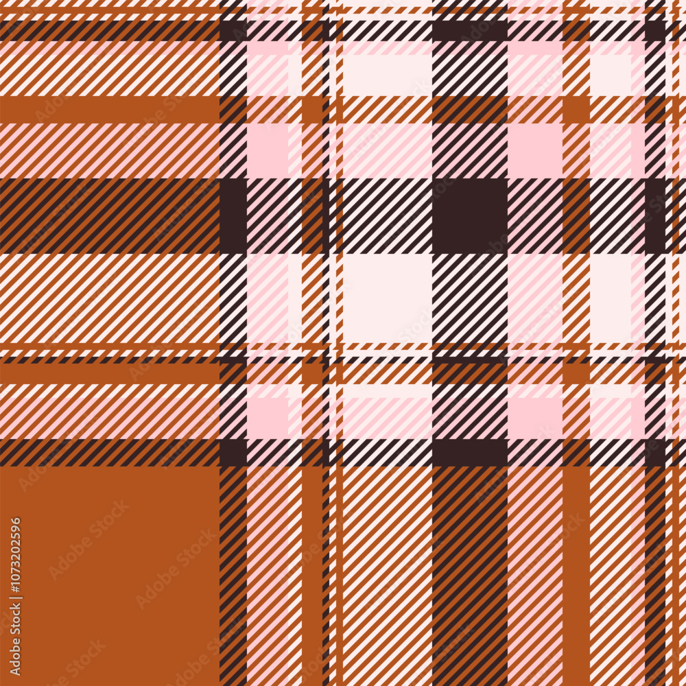 Gift paper check plaid textile, duvet cover pattern fabric seamless. Printout background texture tartan vector in orange and white colors. Gift paper check plaid textile, duvet cover pattern fabric seamless. Printout background texture tartan vector in orange and white colors.
