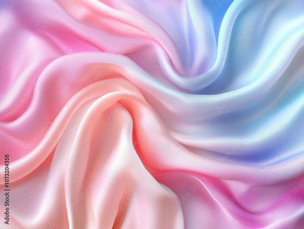 Fototapeta premium Pink and Blue Fabric Close Up