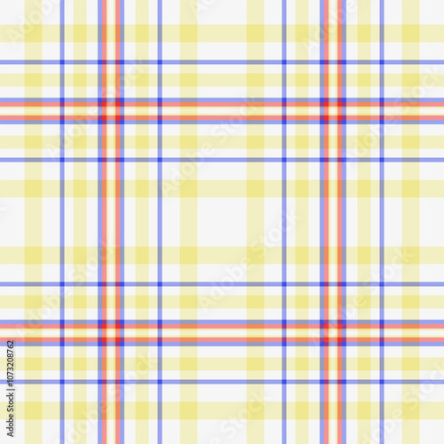 Equal texture plaid seamless, checked fabric textile tartan. Pixel pattern check vector background in light and white colors.