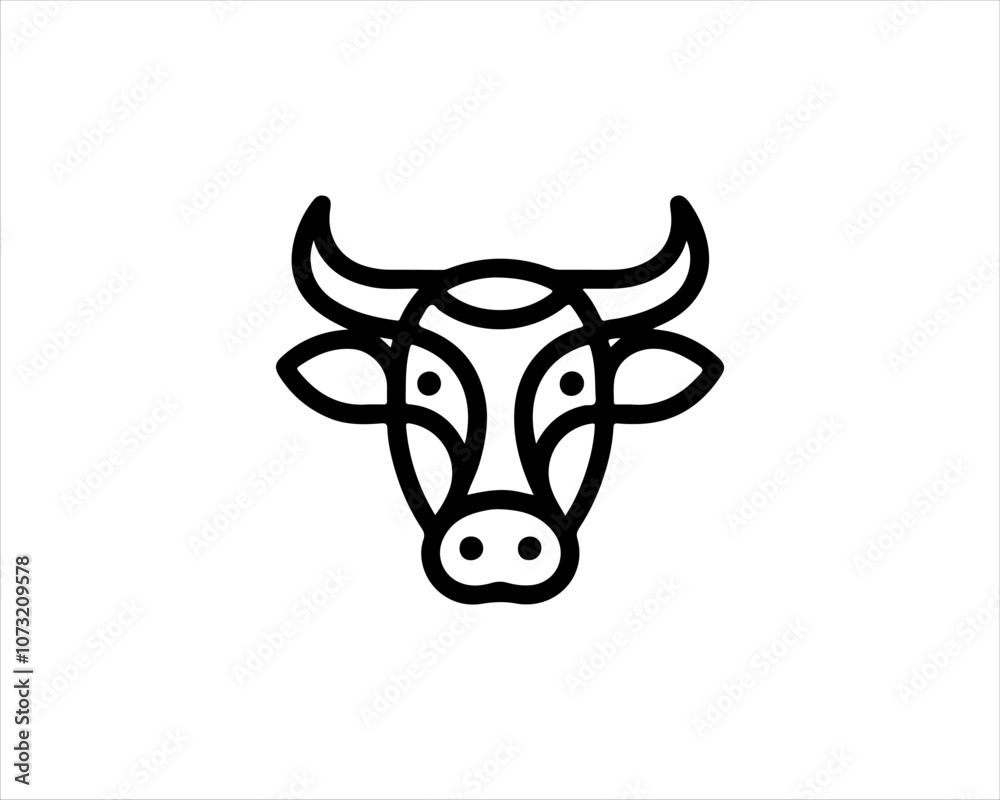 Cow logo vector. Animal farm. Cow icon. Cow logo vector. Animal farm. Cow icon.
