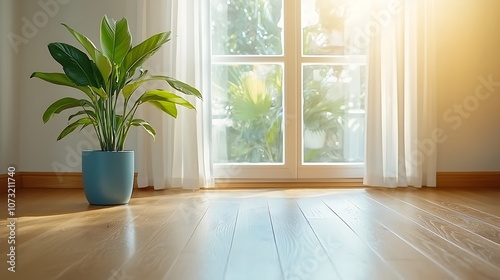 Enhance your living space with natural light and indoor plants for a fresh atmosphere