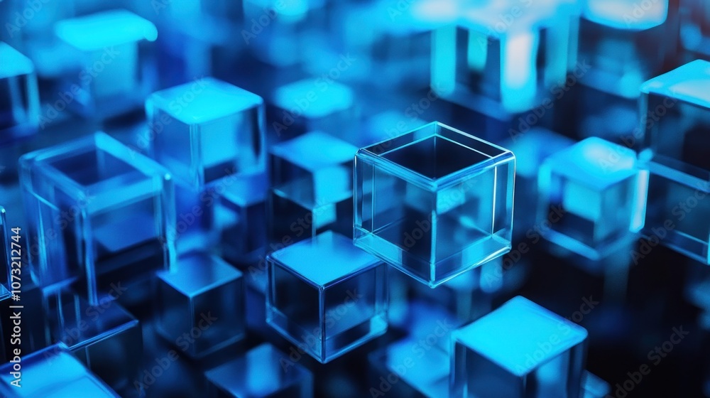 Abstract Blue Cubes Abstract Blue Cubes