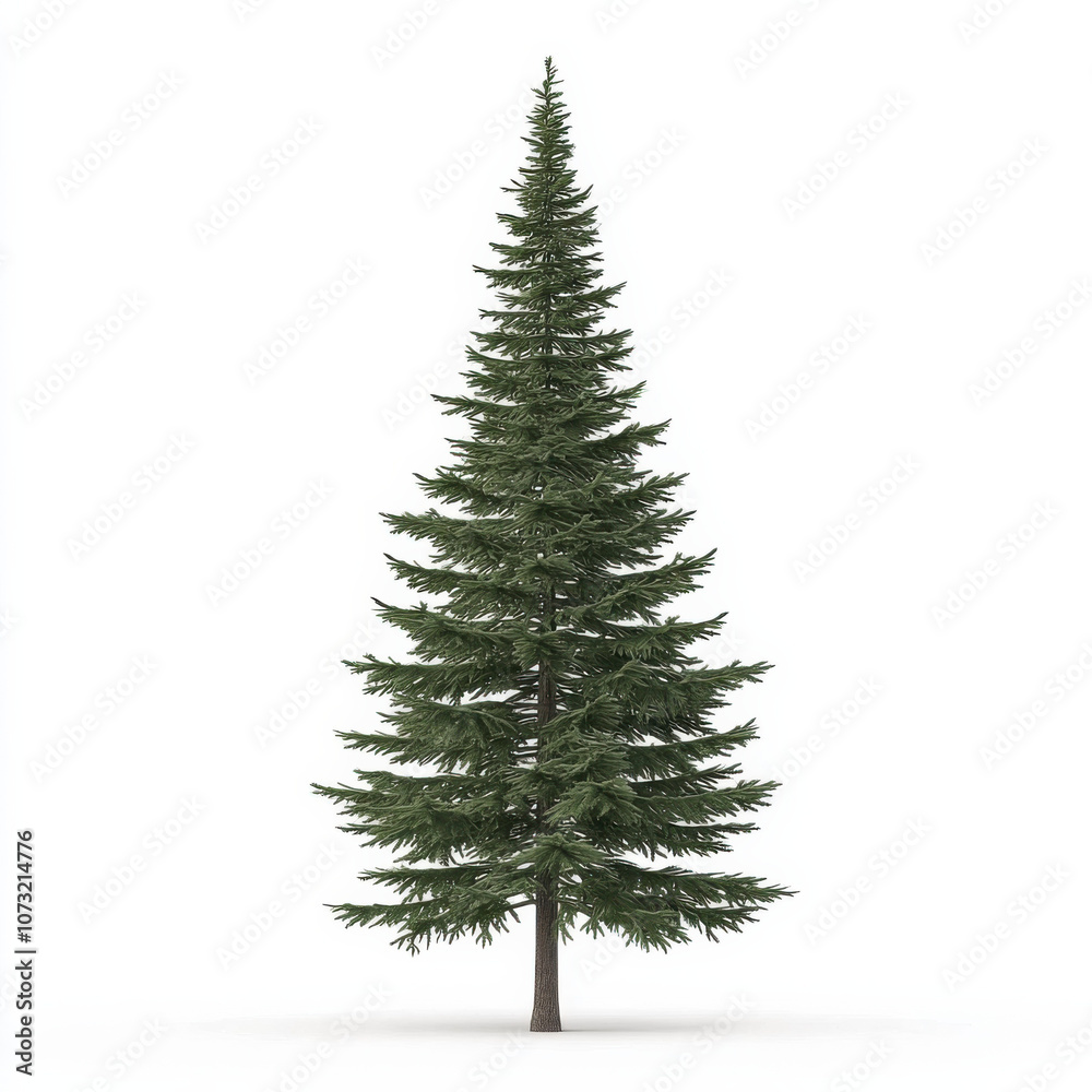 Tall Pine Tree Illustration with Realistic Details, Perfect for Winter and Nature Themes Tall Pine Tree Illustration with Realistic Details, Perfect for Winter and Nature Themes