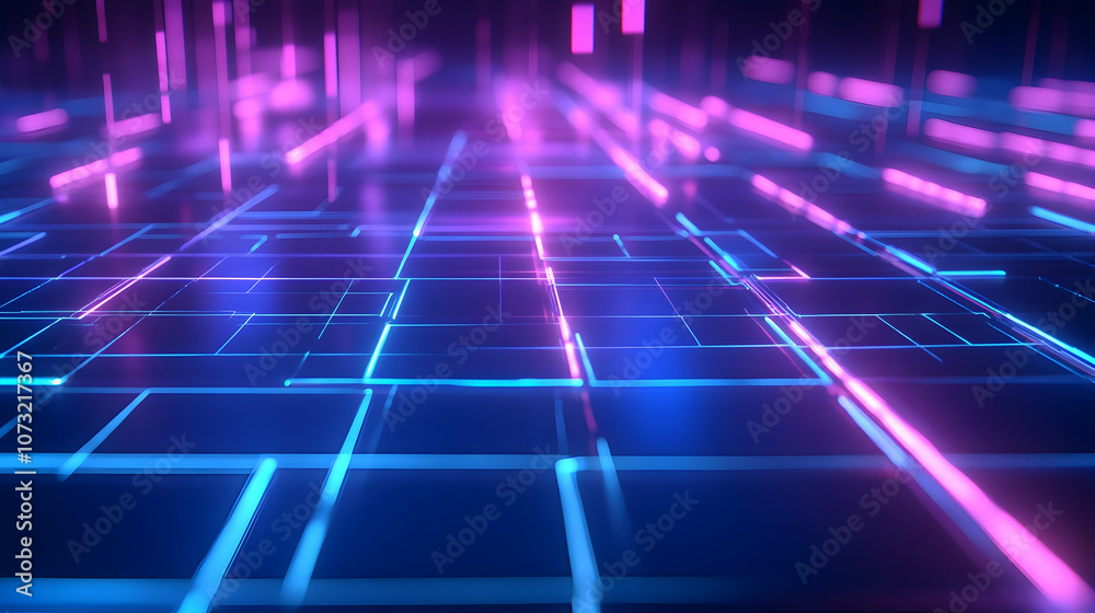 A glowing purple digital grid with flowing light paths and scattered glowing particles, evoking a futuristic data network. A glowing purple digital grid with flowing light paths and scattered glowing particles, evoking a futuristic data network.