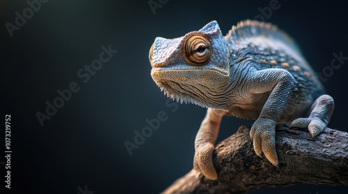 A lizard is sitting on a branch