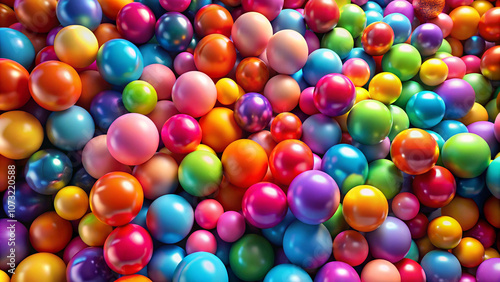 colorful spheres of smooth background