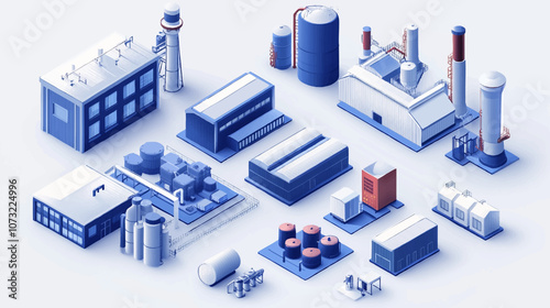 Supply chain, Global Logistics isometric seamless pattern. Transport delivery, warehouse, distribution line 3d icons, people, arrows. Business infographic. Vector background teamwork concept