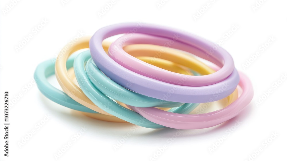 Pastel Plastic Rings