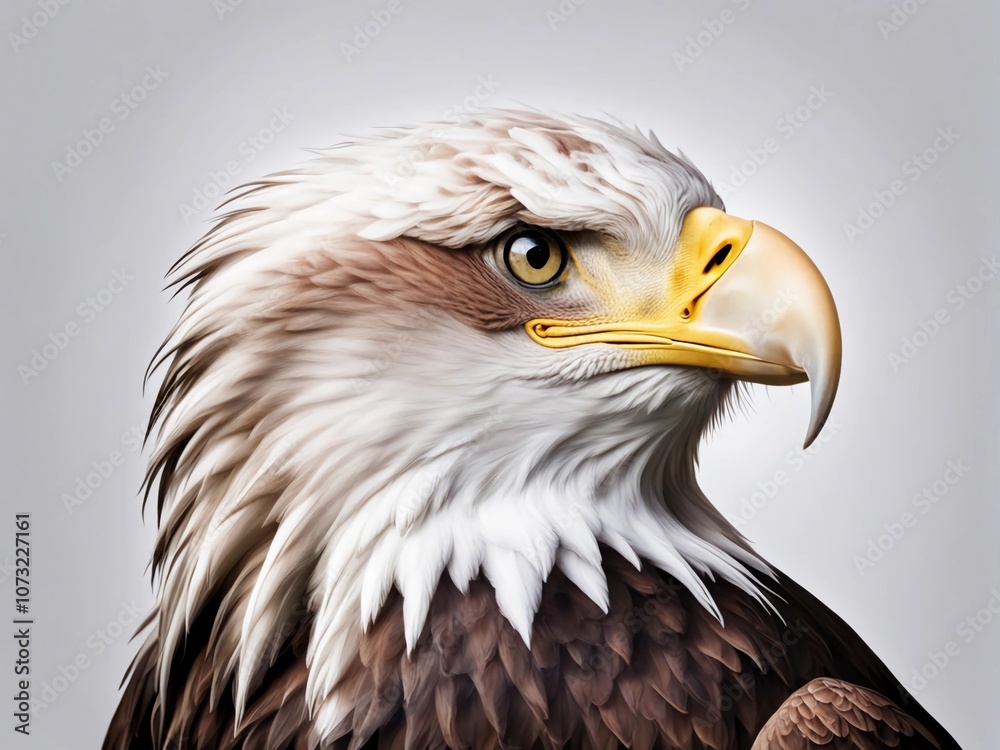 Obraz premium Eagle wilde red and white background.