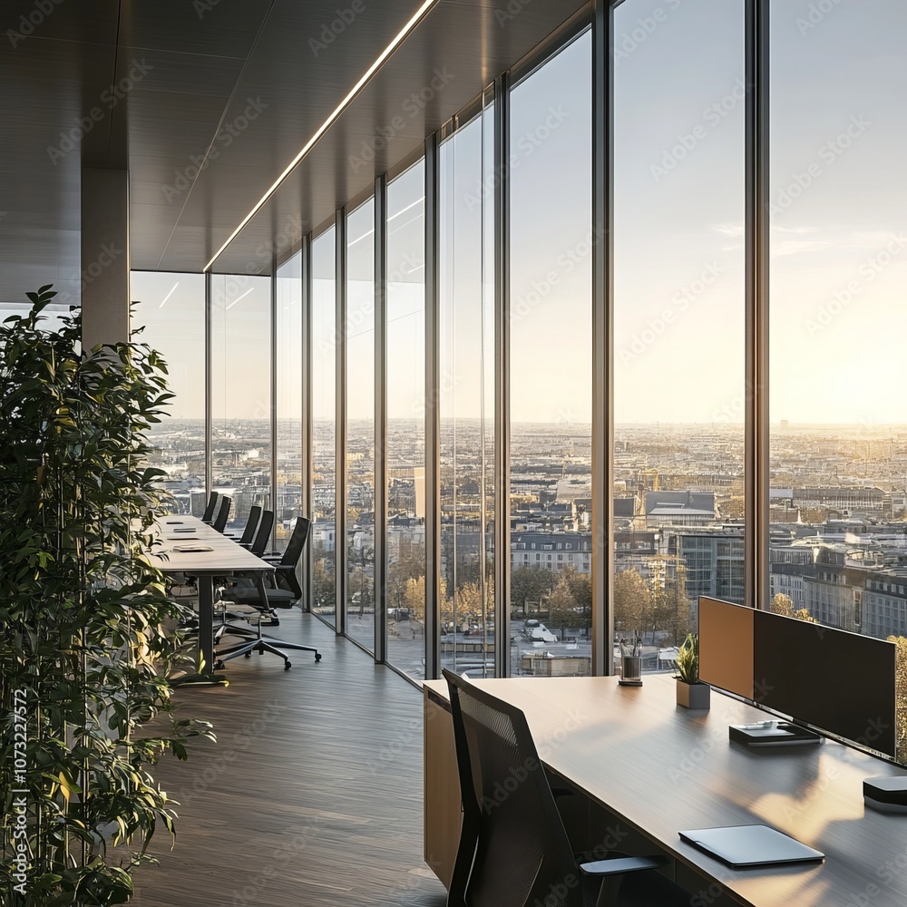 Fototapeta premium Office with city views