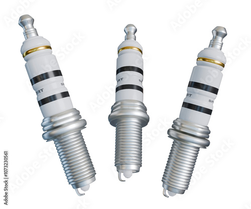 Spark Plugs Gold PL isolated on white background