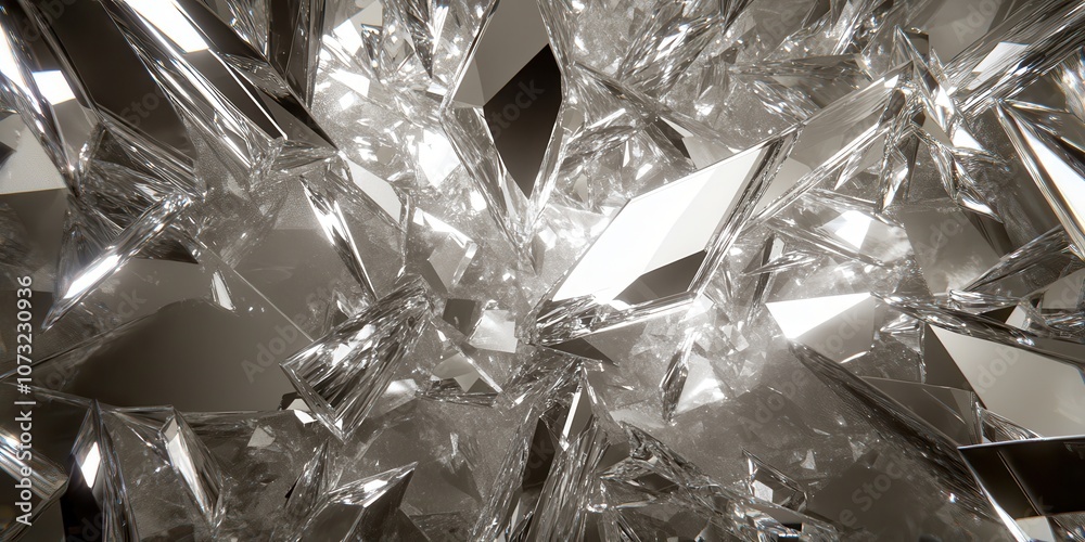 Dynamic Composition of Shining Crystal Structure Highlighting Reflections and Transparency for Creative and Artistic Backgrounds Dynamic Composition of Shining Crystal Structure Highlighting Reflections and Transparency for Creative and Artistic Backgrounds