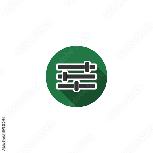 Sliders or faders control board icon isolated on transparent background photo