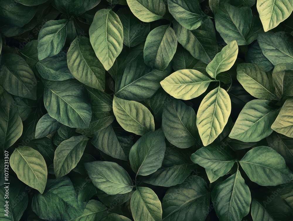 Lush Green Leaves Textured and Dense Formation of Foliage Creating a Natural and Vibrant Backdrop for Various Creative Projects and Concepts Lush Green Leaves Textured and Dense Formation of Foliage Creating a Natural and Vibrant Backdrop for Various Creative Projects and Concepts