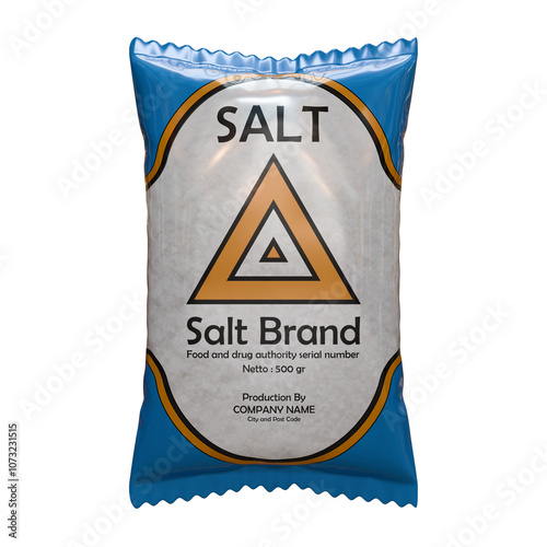 Salt packaging 3d design element