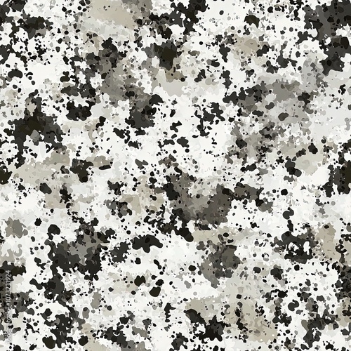 Snow Terrain Abstract Hunting Camouflage Pattern, Seamless Repeating Camo Texture