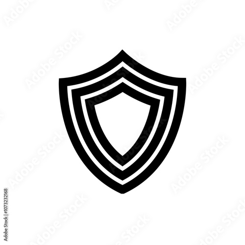 shield security outline icon vector eps 