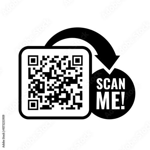 Qr code template. Scan me icon for payment. QR code mockup Symbol. Vector illustration