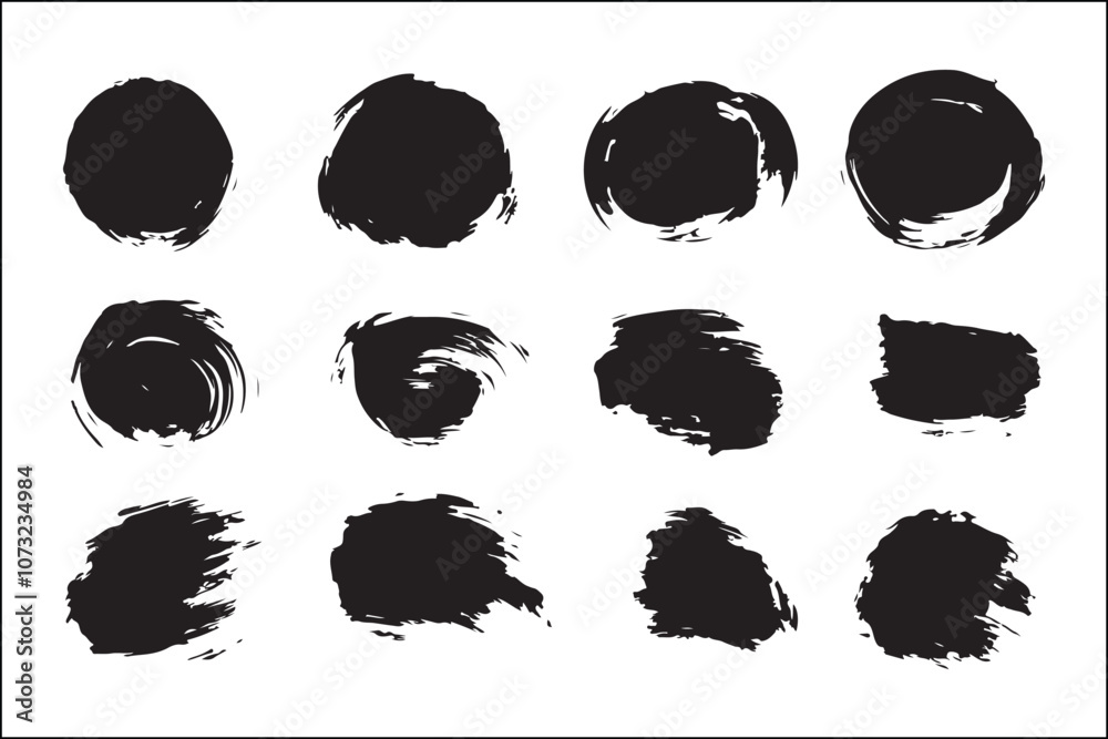 Distressed Circular Brush Stroke Collection,
Distressed Circular Brush Stroke Collection,