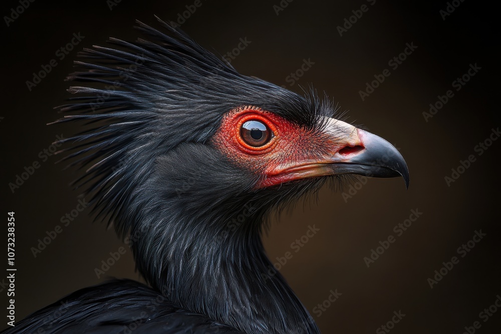 Elegant Bird of Prey in Extreme Close-Up, Showcasing Vivid Colors and Intricate Details at Dusk