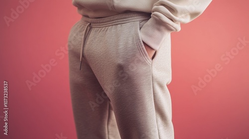 Grey Sweatpants Close-Up