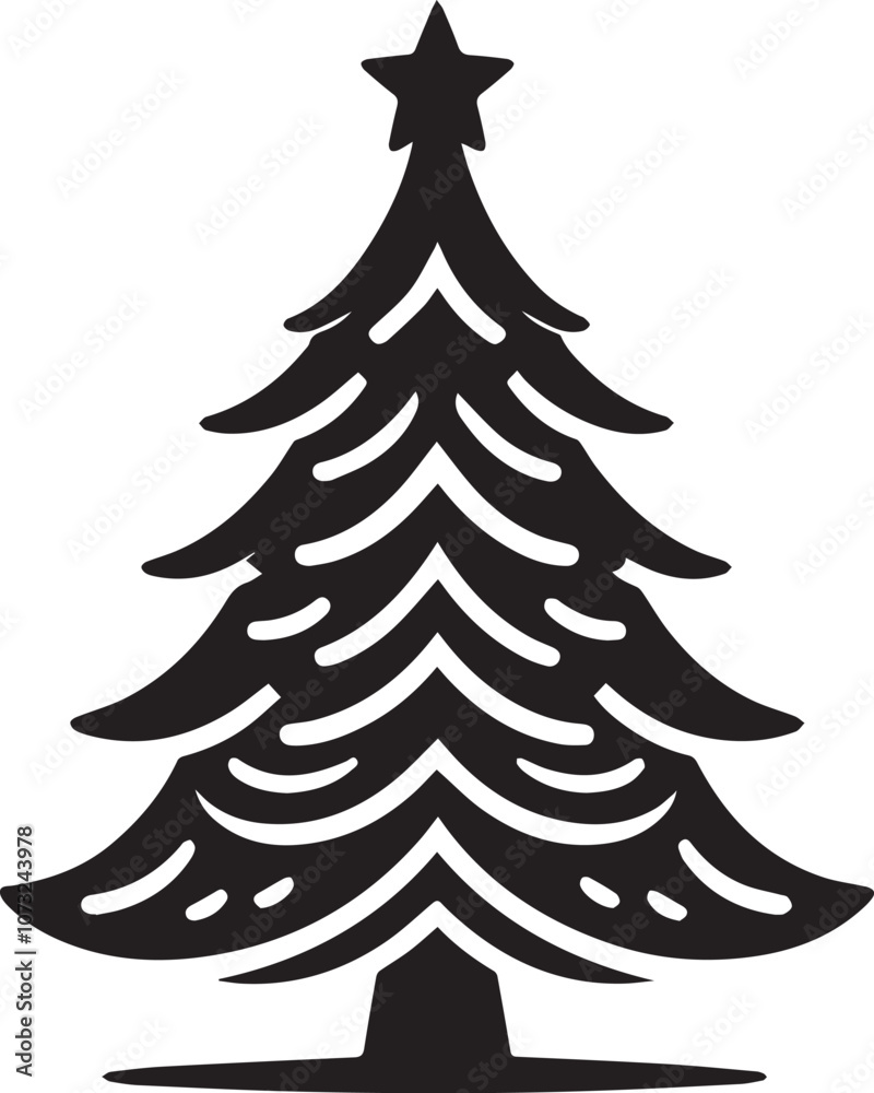 Fototapeta premium Christmas tree vector 