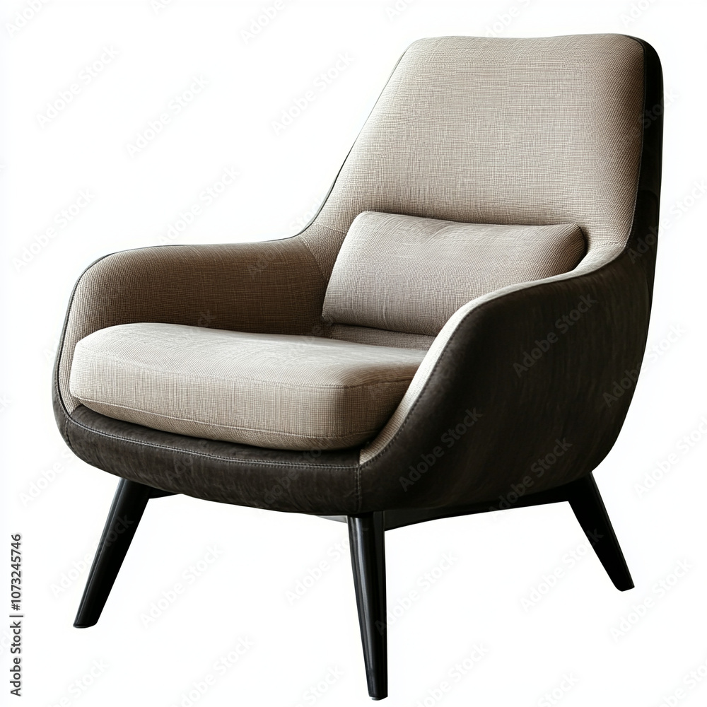 Modern armchair on white background. Interior element Modern armchair on white background. Interior element