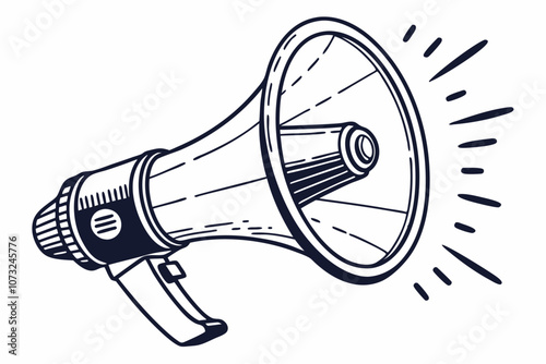 Silhouette speaker megaphone icon