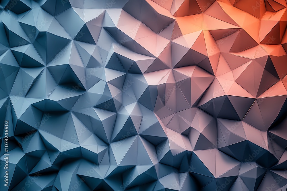 Fototapeta premium Simple geometric wallpaper with calming colors, soft transitions, and delicate illumination on a dark background.