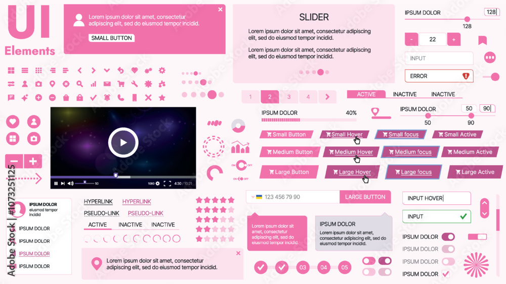 Modern UI kit featuring a collection of essential buttons, icons, and navigation elements for websites and mobile apps. Ideal for responsive design and dashboards. Modern UI kit featuring a collection of essential buttons, icons, and navigation elements for websites and mobile apps. Ideal for responsive design and dashboards.