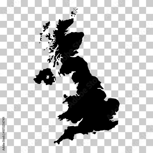 The United Kingdom of Great Britain and Northern Ireland map, detailed web vector illustration .