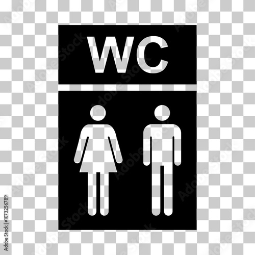 Restroom women and men wc symbol, flat web button, toilet vector illustration information .