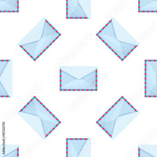 Free Download Seamless pattern of airmail envelopes, ideal for projects related to communication, postal services, and mailing - GFXLoad