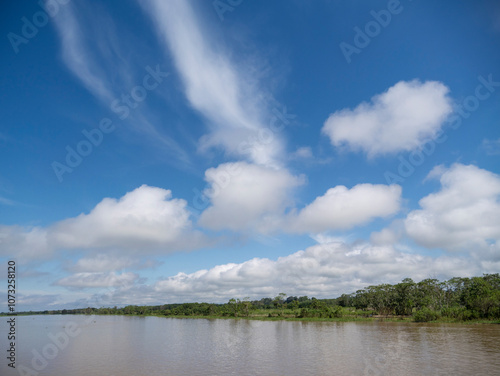 Amazon river landscape near the community of Anamà. photo