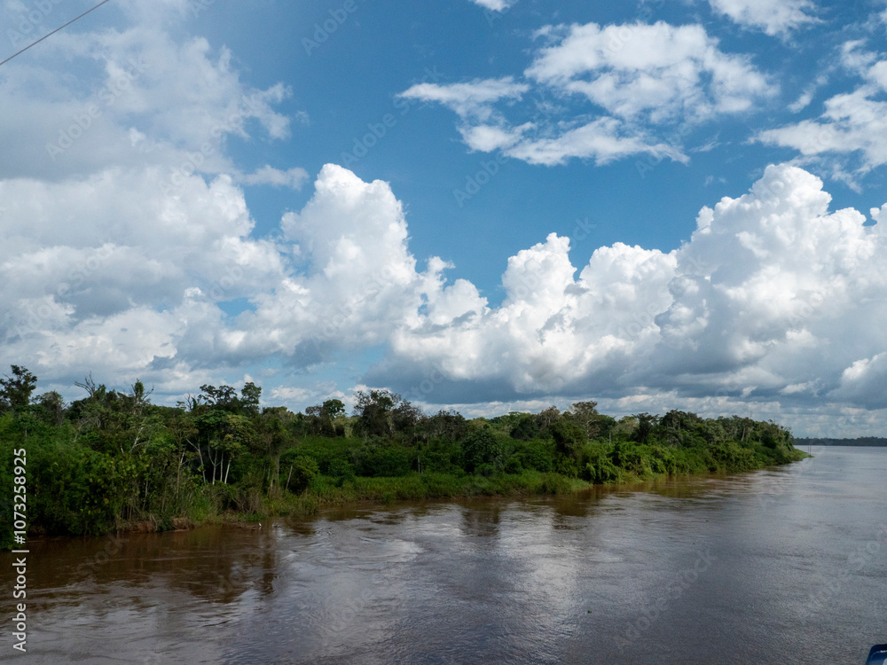 Amazon river landscape near the community of Anamà. Amazon river landscape near the community of Anamà.