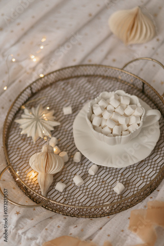 cup on a tray