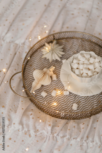cups on a tray