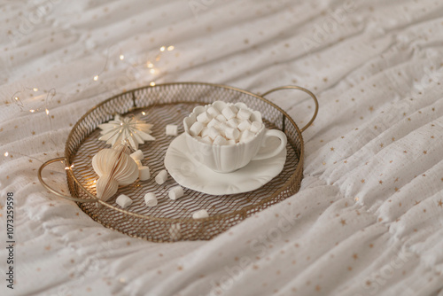 cup on a tray