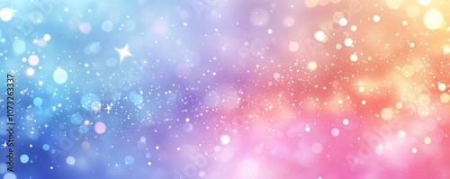 A colorful background with many small dots and stars