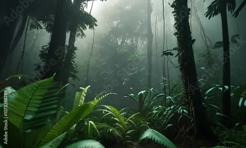 3d view of rainforest