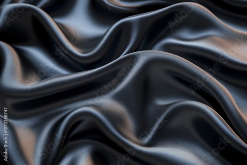 A black fabric with a shiny surface