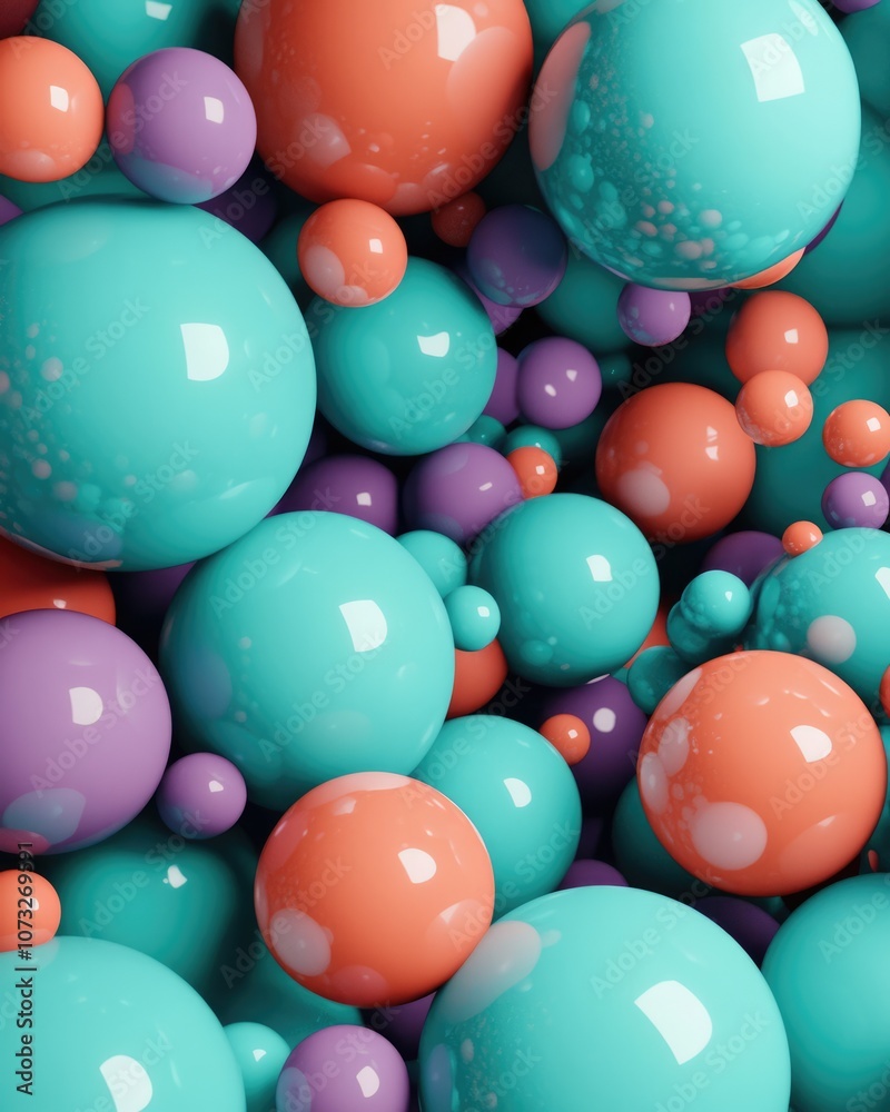 Modern Abstract 3D Spheres Composition background Modern Abstract 3D Spheres Composition background