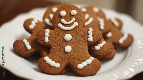 Gingerbread cookies, shaped like human dolls, look cute and delicious