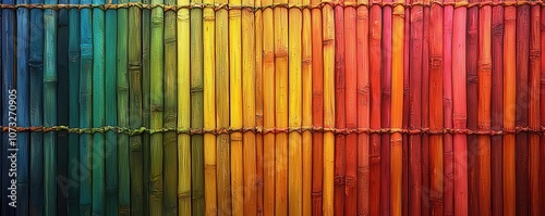 Wallpaper Mural Colorful Bamboo Background Displaying a Stunning Array of Bright Tones Perfect for Creative Projects, Wall Art, or Vibrant Design Elements in Various Settings Torontodigital.ca