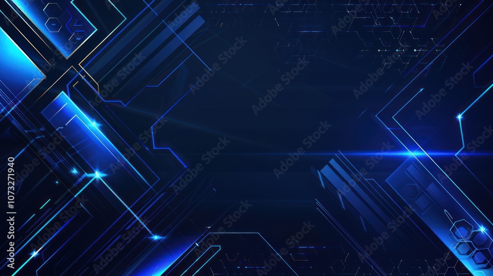 Naklejka premium Abstract Blue Digital Technology Background